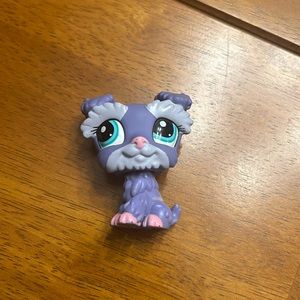 AUTHENTIC LPS Purple Schnauzer with Blue Eyes